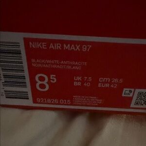 Nike Air Max 97 in Black and White